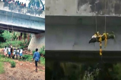 Dead body was hanged down bridge in Vaniyambadi