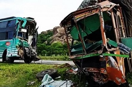Driver died in omni bus lorry accident near Villupuram