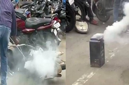 Electric bike battery explodes and fire breaks out in Tirupur