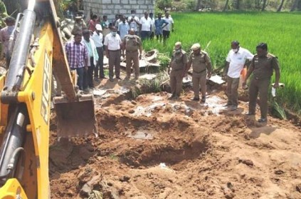 Elephant died in farmer land due to electric fence in Gudiyattam
