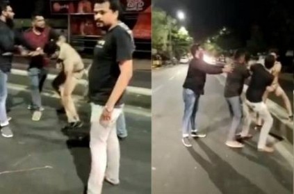 Four men attacked a police constable in chennai video goes viral