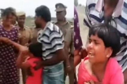 girl child crying in front of police in coimbatore