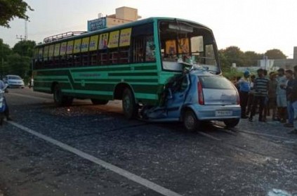 Government bus and car accident in Puducherry