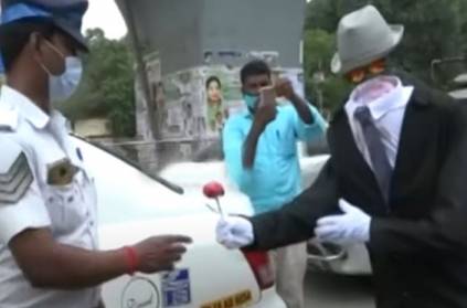 Headless man found driving Bike in chennai for thanking public service