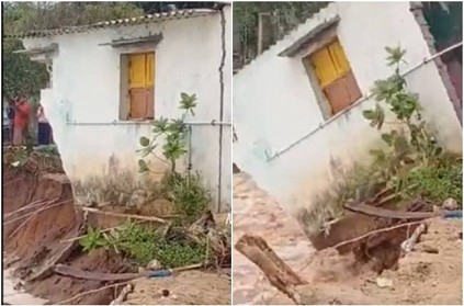 Houses trashed in Mandous Cyclone near Puduchery