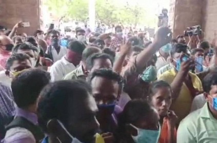 Huge People gather at Madurai Collector office to collect vehicle pass