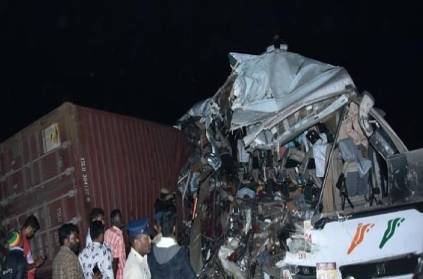 kerala bus tamilnadu lorry met accident 20 people died in spot