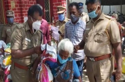 Madurai police helped people who suffer of hunger and helplessness
