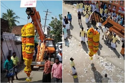 Man buy 500 kg garland for family function in Madurai video