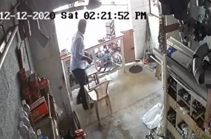 Mysterious man robbery at electrical shop caught on CCTV