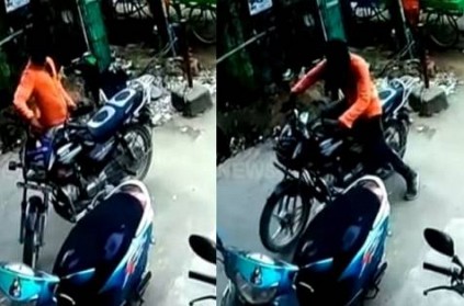 Mysterious person stole a two-wheeler during the day