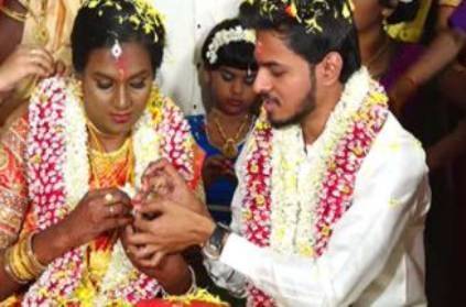 Nagercoil couple married in Tamil traditional style