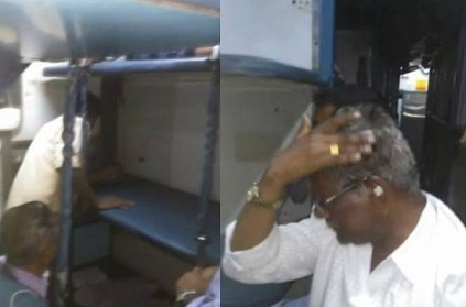 Nagercoil express middle berth fall down One injured