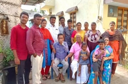 Namakkal 73 yr old father ears pierced by help of his daughters