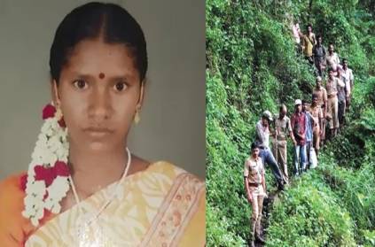 namakkal women dead body in the forest and mouth tied