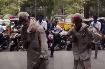 old man dance for street concert and netizens start to vibe