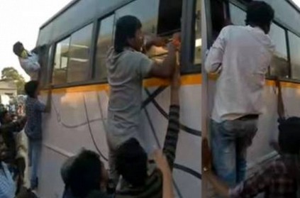 passengers in koyambedu bus stop in corona situation viral pics