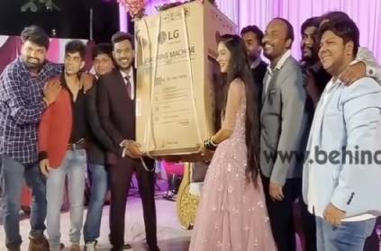 the rare gift from groom\'s friends made bride laugh out louder