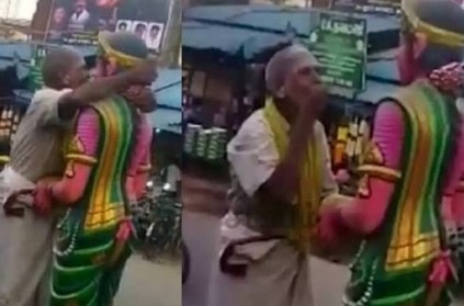 video of the cuddalore old man kissing the idol has gone viral