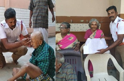Police bathe in support of unaccompanied elderly orphans
