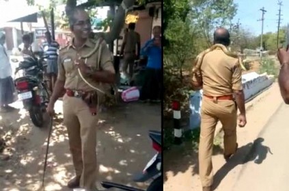 Police man rescues snake without any fear video viral