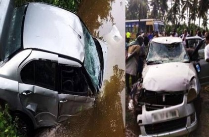 Pollachi Accident Kerala Man Dead As Car Falls Into RainWater Pit