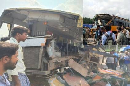 private college bus and govt bus got accident in salem