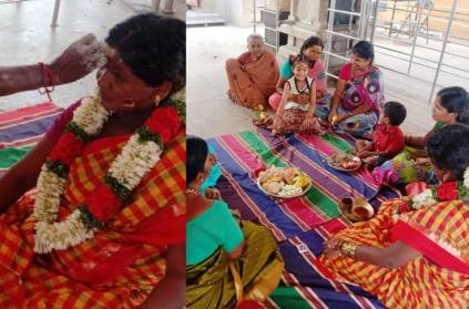 Pudhukottai people do baby shower to a blind women
