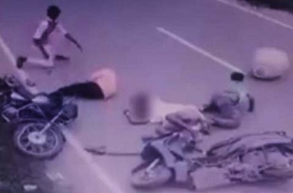 Salem 1 dead 2 injured in two wheeler accident disturbing video