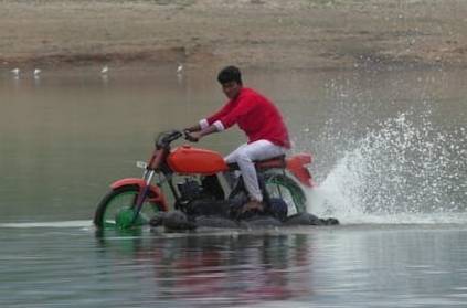 Salem college student designed a motorcycle to cross a river
