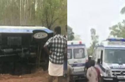school bus accident in chennai kanchipuram students injured