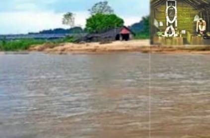 Sivan temple placed in mid of palar river, No damage during flood