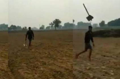 Spade fall down youth\'s head, video goes viral on twitter