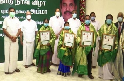Tamil awards gives by CM Edappadi Palanisamy