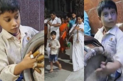 Tamilnadu 5 years old Boy Playing Thavil Video Viral