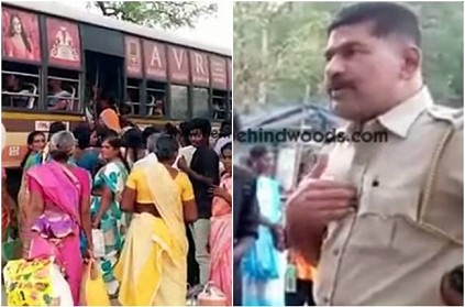 Thalaivasal Police Inspector advice to students to travel safe