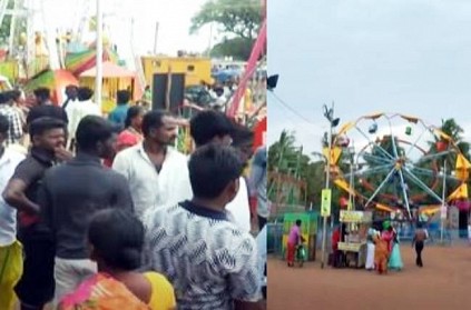 Theni youth died by electrocuted at temple festival