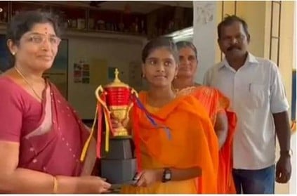 Thiruchendur 10th standard girl student got 100 marks In Tamil