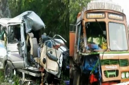 Trichy Musiri 2 Died 8 Injured In Car Lorry Accident