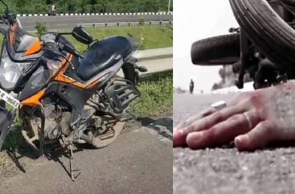 Two wheeler met accident near chennai, woman died