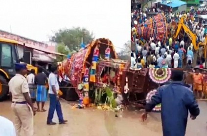 Ulundurpet Angalamman temple car met with an unexpected accident