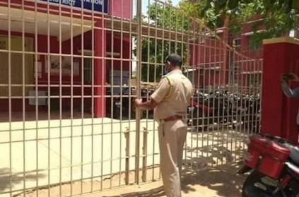 Vaniyambadi female police test corona positive, police station locked