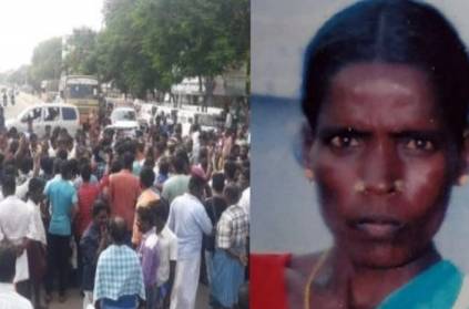 villupuram police throws lathi, bikers mother dead in spot