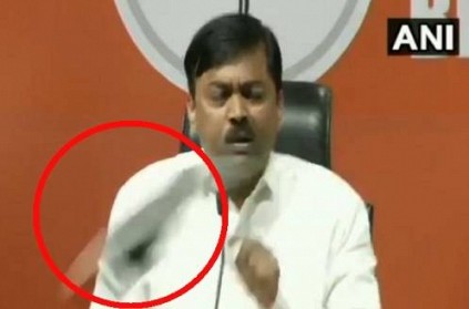WATCH: Man hurls shoe at BJP leaders during press conference