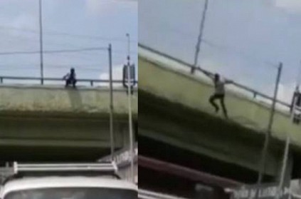 WATCH: Tirupur man jumps from flyover video goes viral