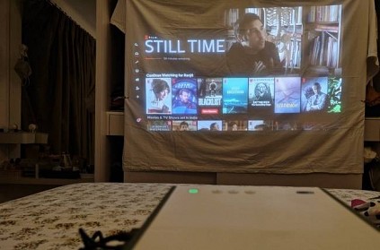 wife Viral idea to replace rollable projector screen
