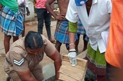 woman police officer saves chennai koyambedu worker\'s life