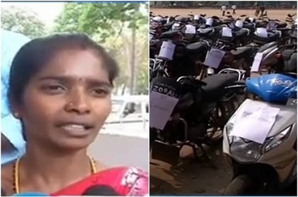 Young woman participate in Auction to buy bike belongs to his father