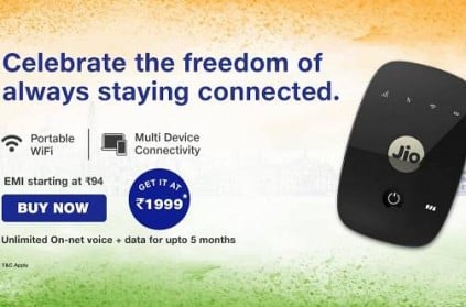 Jio Offers 5 Months of Free Data, Calls With JioFi
