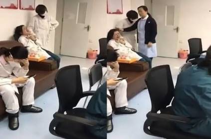 A video of a Chinese female doctor crying - viral on the intern